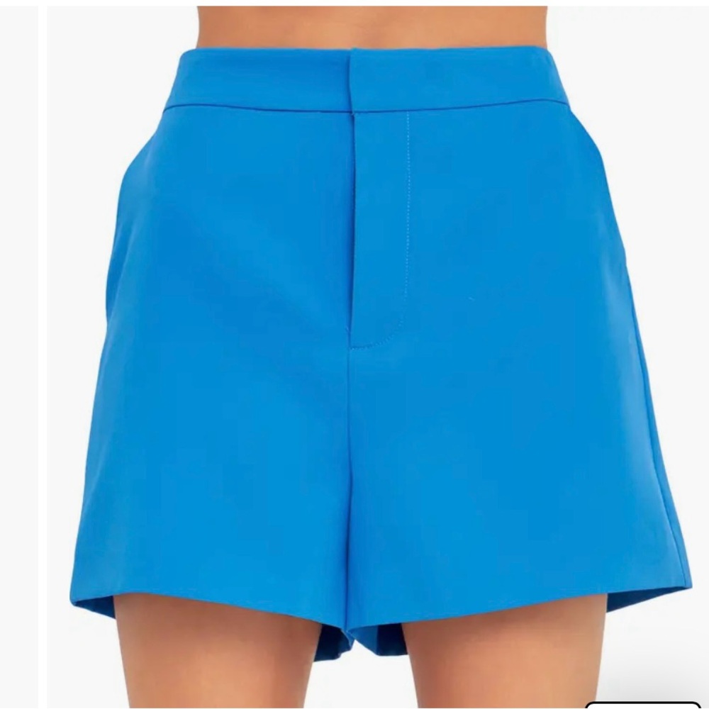 Endless Rose Bright Blue High Waist Shorts - Picture 2 of 12